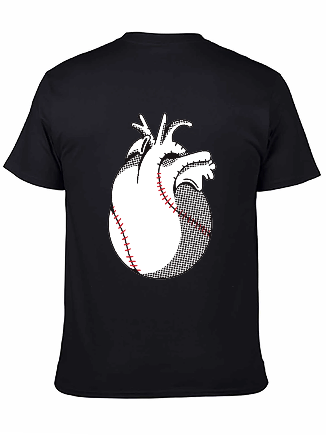 Anatomical Heart Baseball Graphic Tee