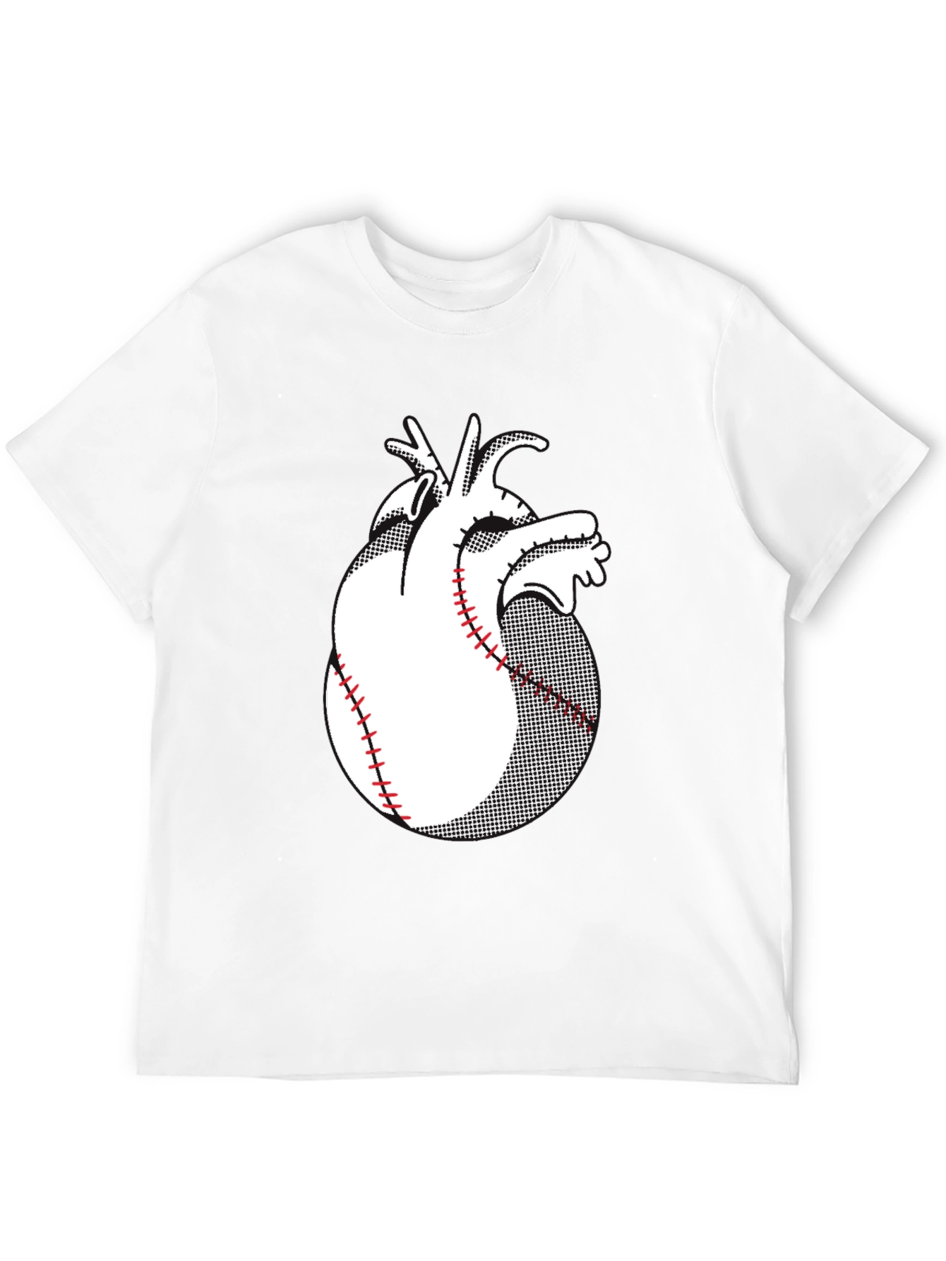 Anatomical Heart Baseball Graphic Tee