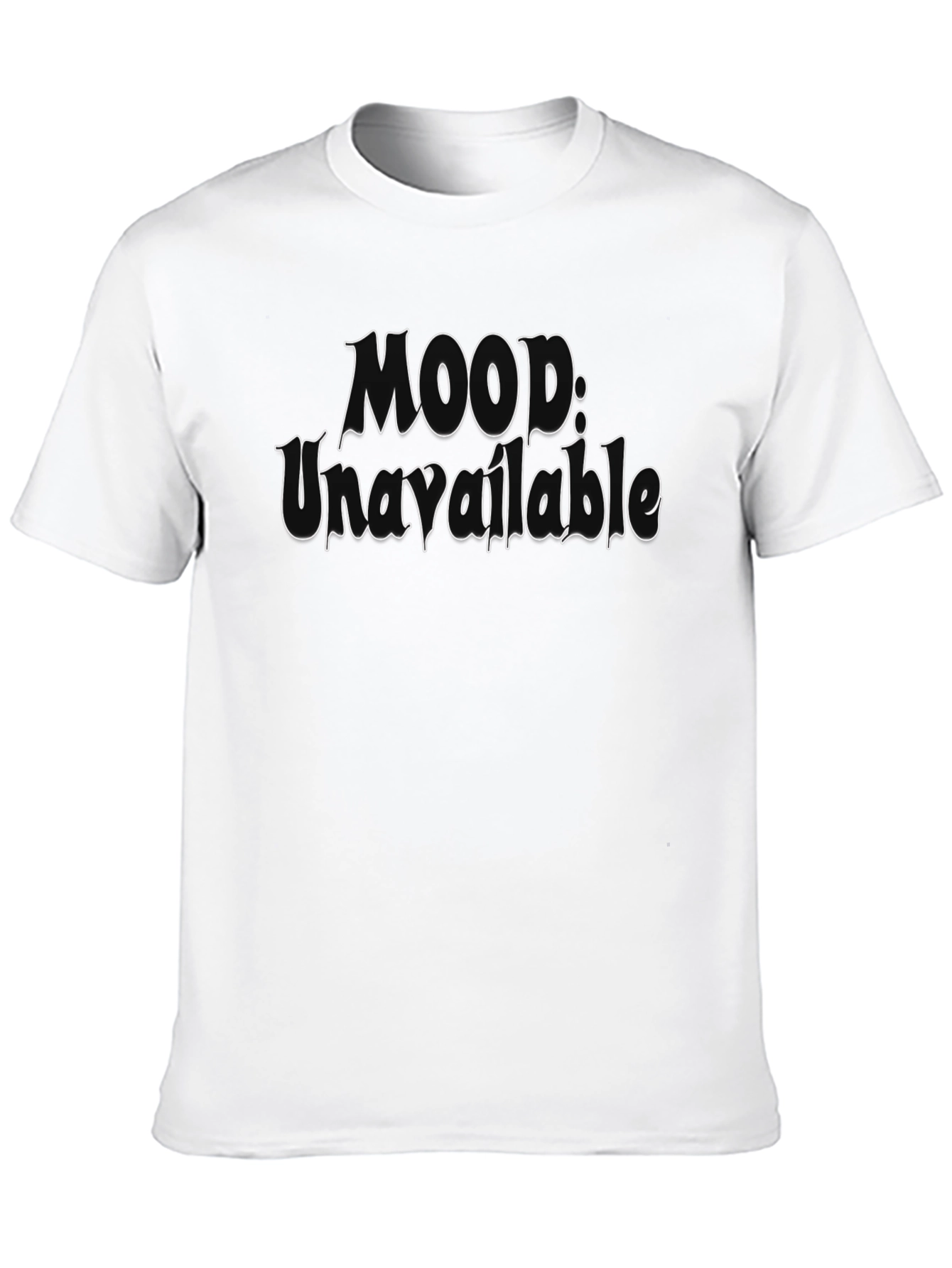 Mood: Unavailable Graphic Tee - Black Cotton T-Shirt