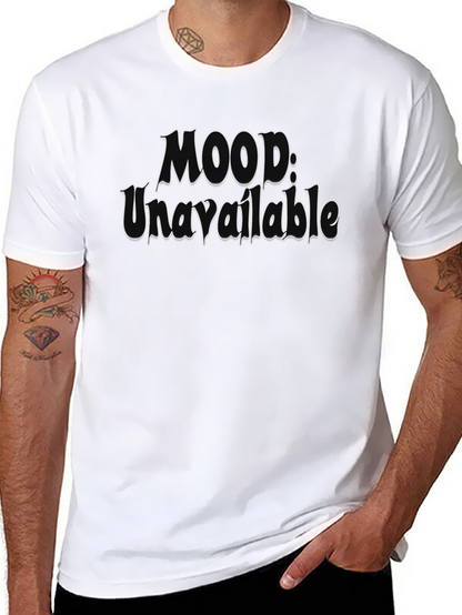 Mood: Unavailable Graphic Tee - Black Cotton T-Shirt