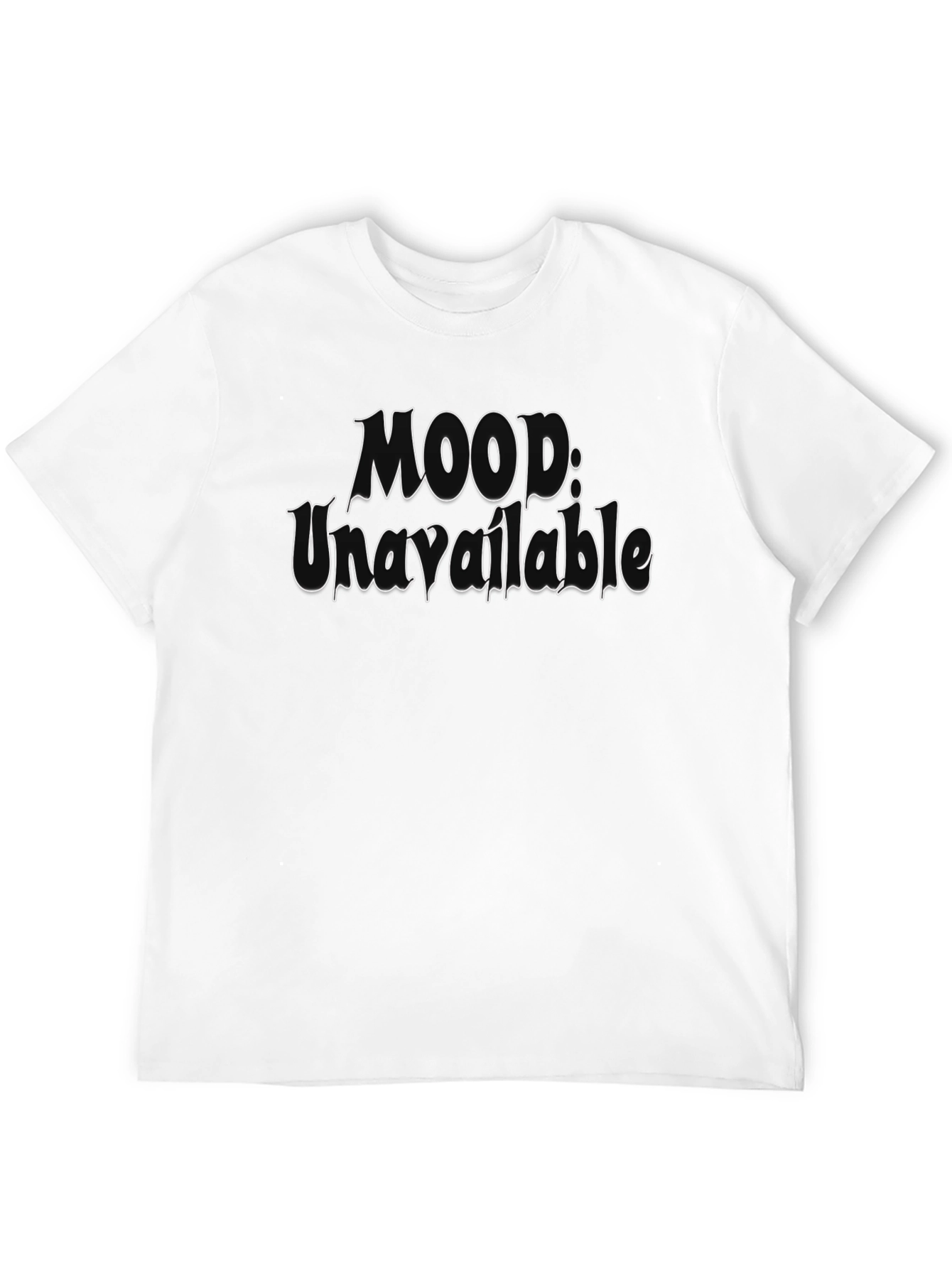 Mood: Unavailable Graphic Tee - Black Cotton T-Shirt