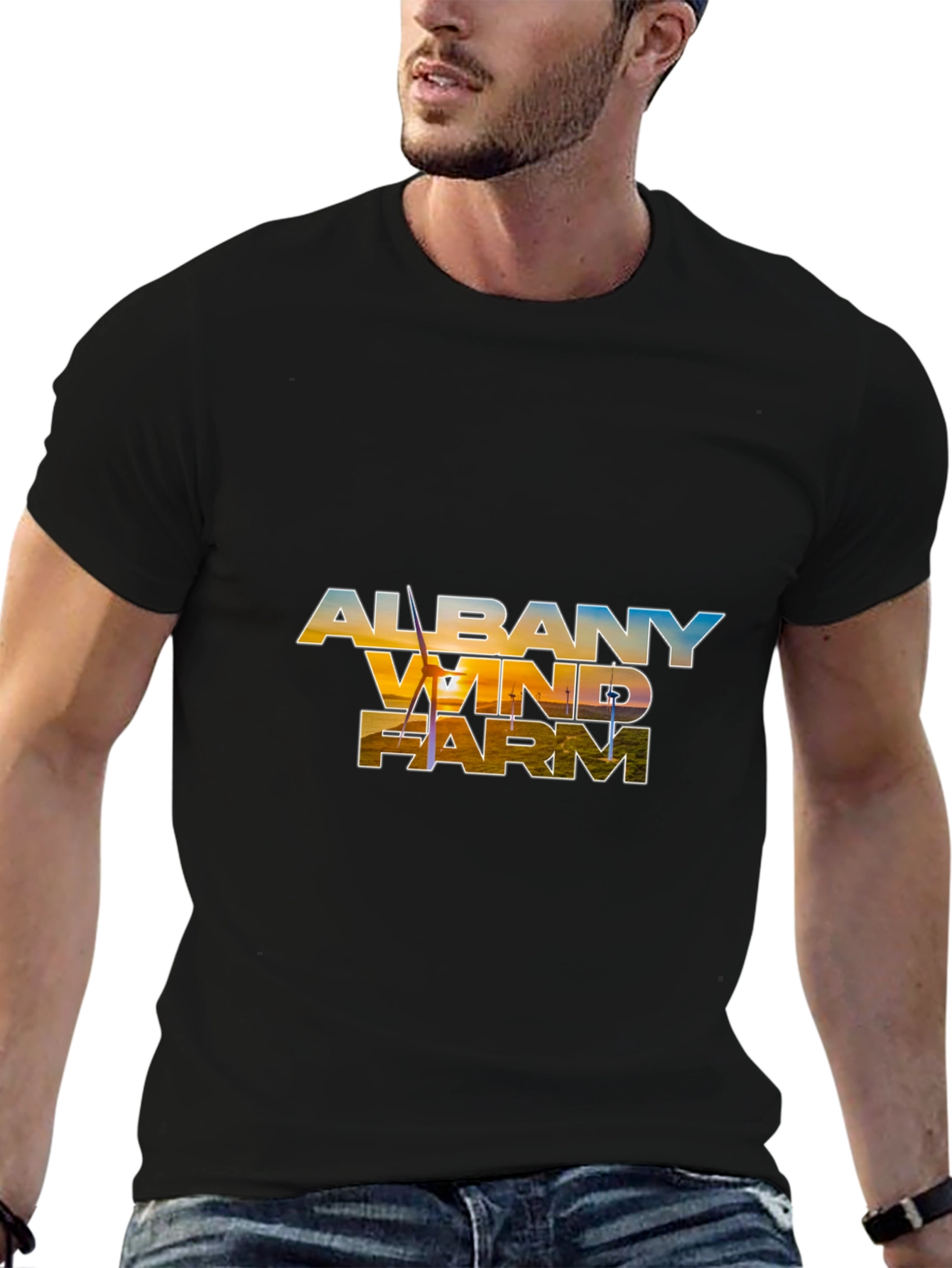 Albany Wind Farm Black T-Shirt