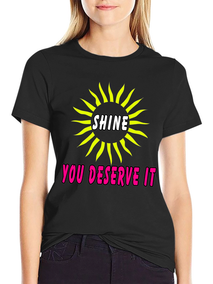 Shine You Deserve It Graphic Tee - Black