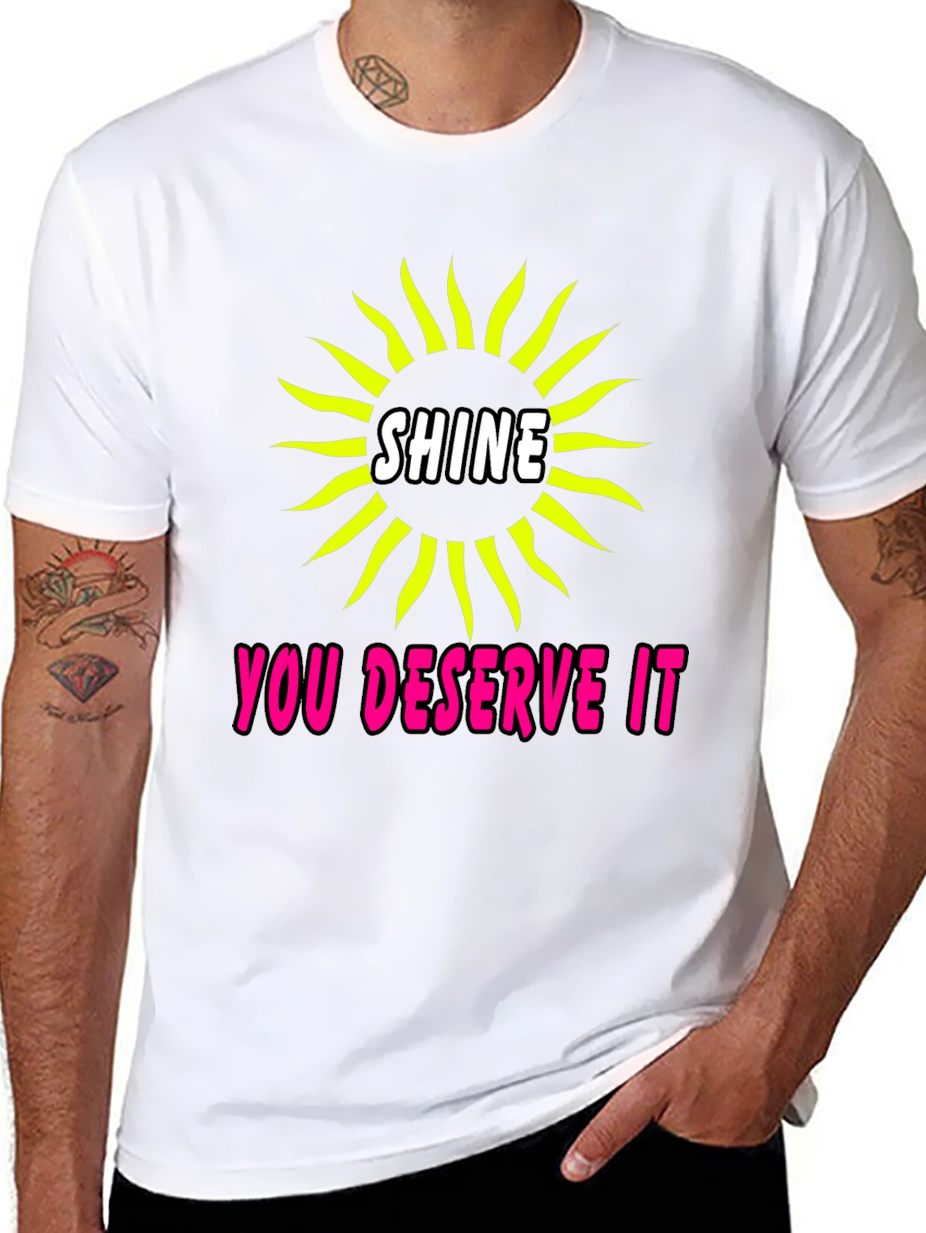 Shine You Deserve It Graphic Tee - Black