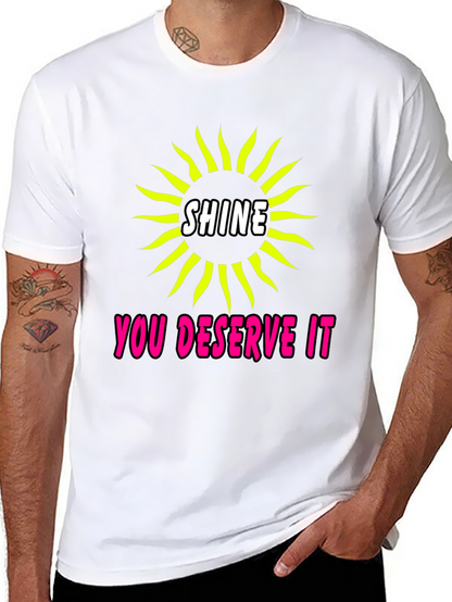 Shine You Deserve It Graphic Tee - Black