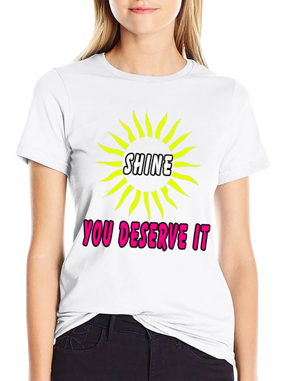 Shine You Deserve It Graphic Tee - Black