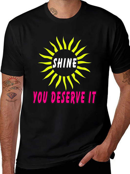 Shine You Deserve It Graphic Tee - Black