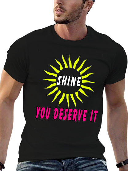 Shine You Deserve It Graphic Tee - Black