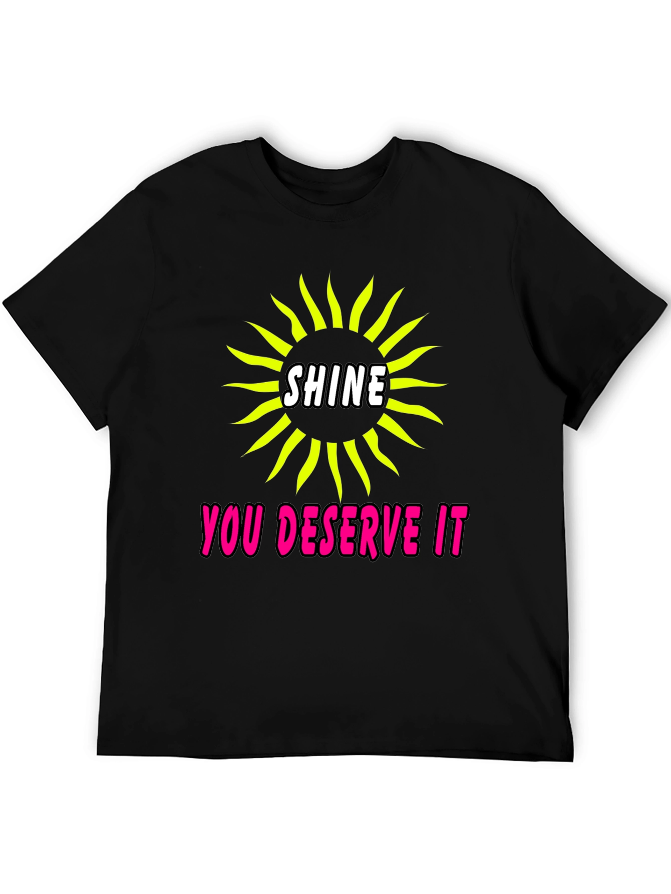 Shine You Deserve It Graphic Tee - Black