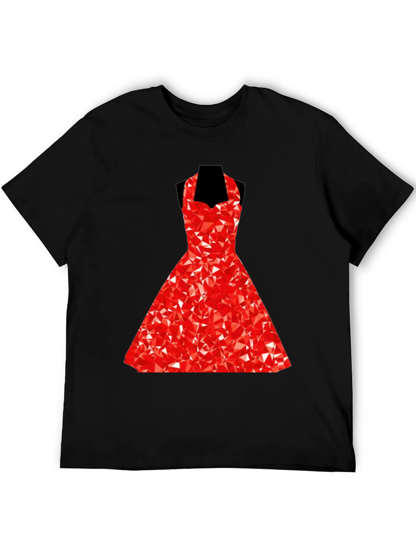 Geometric Red Dress Graphic T-Shirt