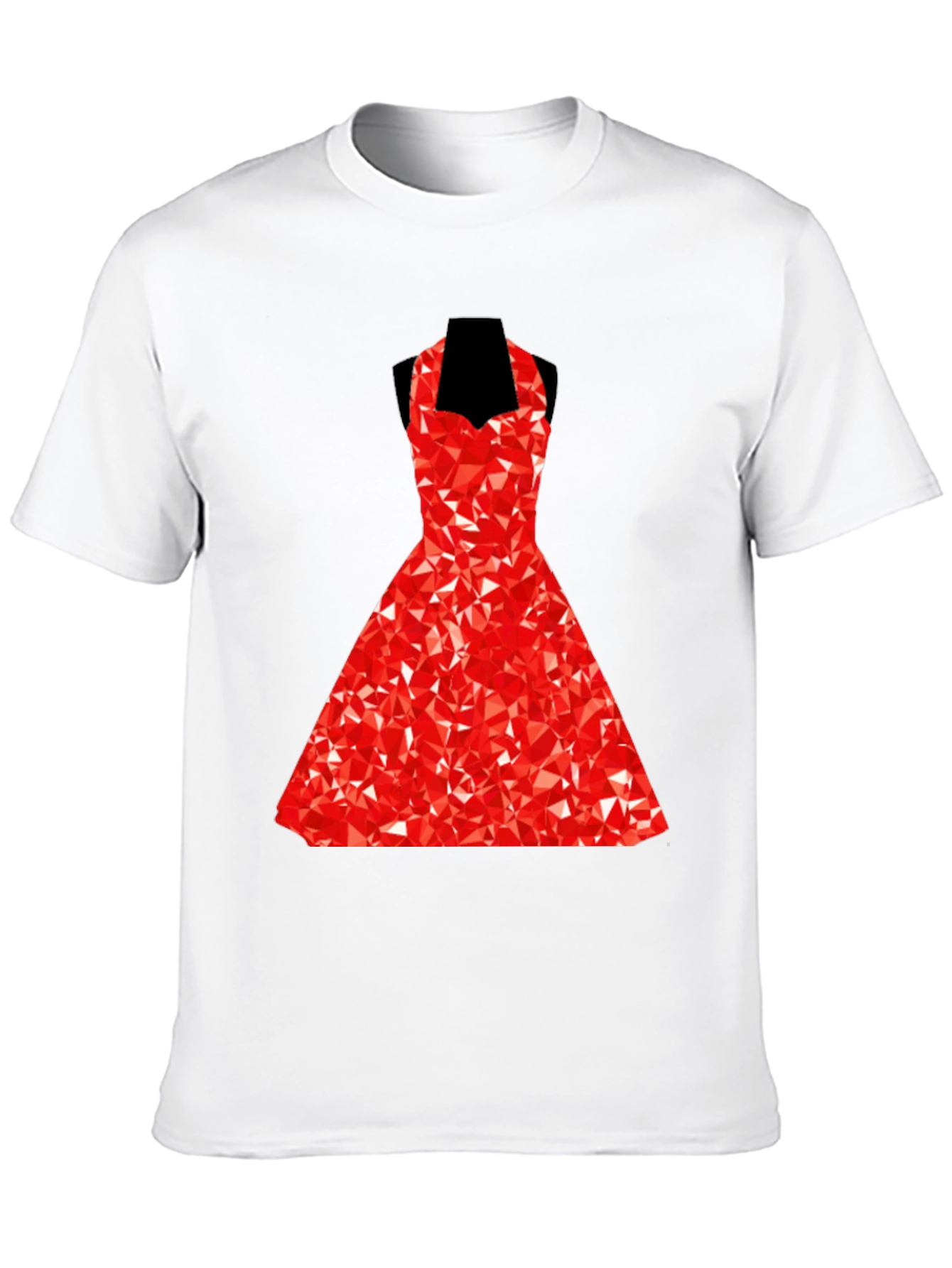 Geometric Red Dress Graphic T-Shirt