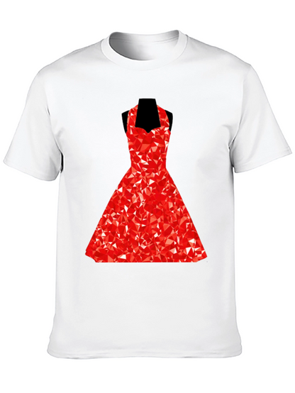 Geometric Red Dress Graphic T-Shirt
