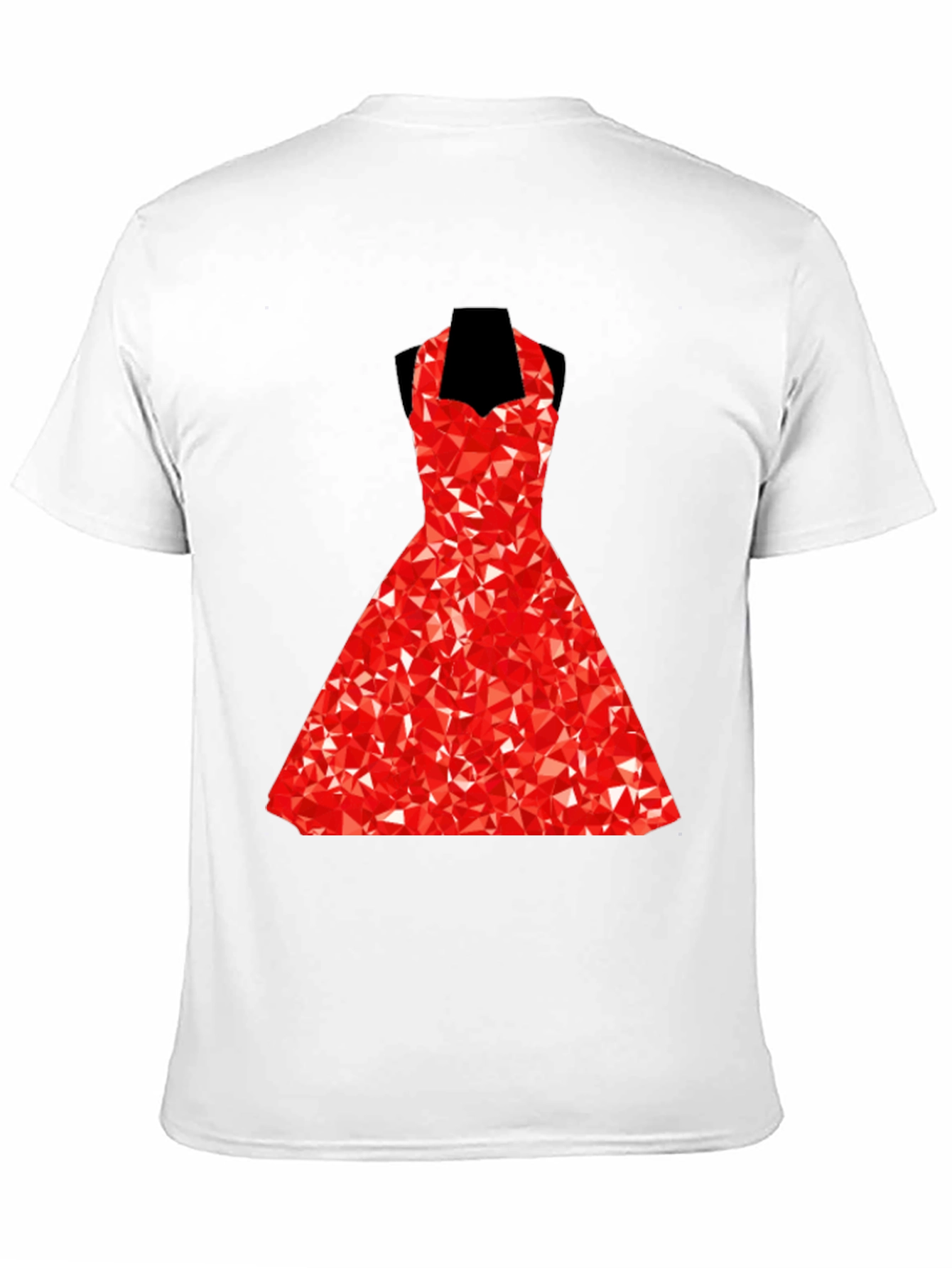 Geometric Red Dress Graphic T-Shirt