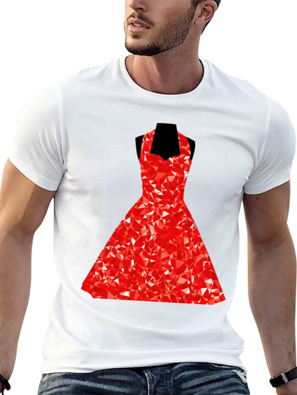 Geometric Red Dress Graphic T-Shirt