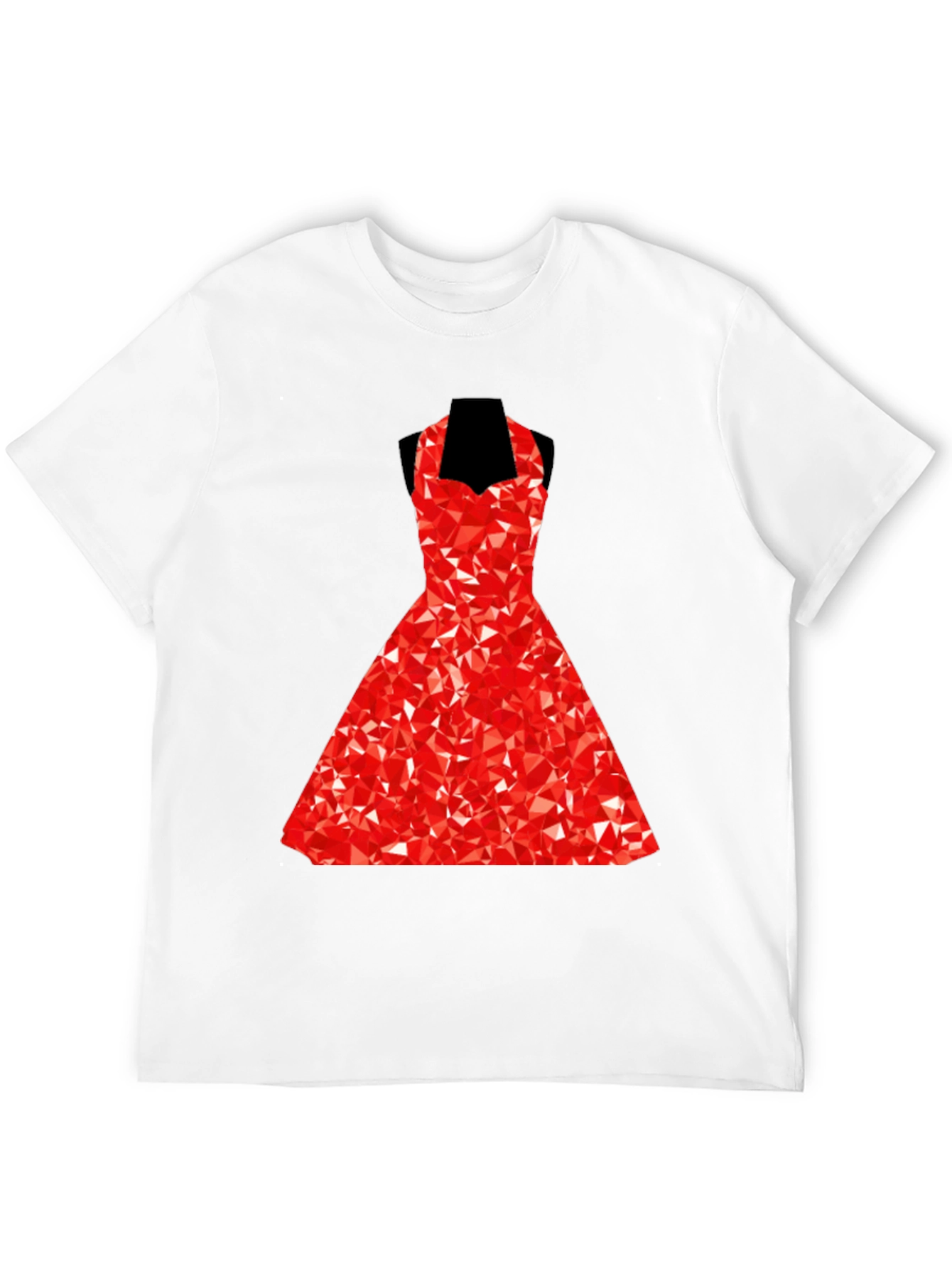 Geometric Red Dress Graphic T-Shirt