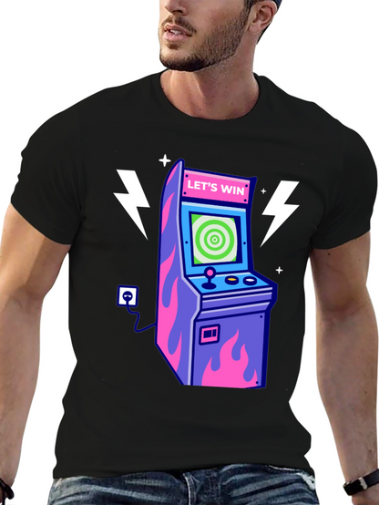 Retro Arcade Game T-Shirt - Lets Win!