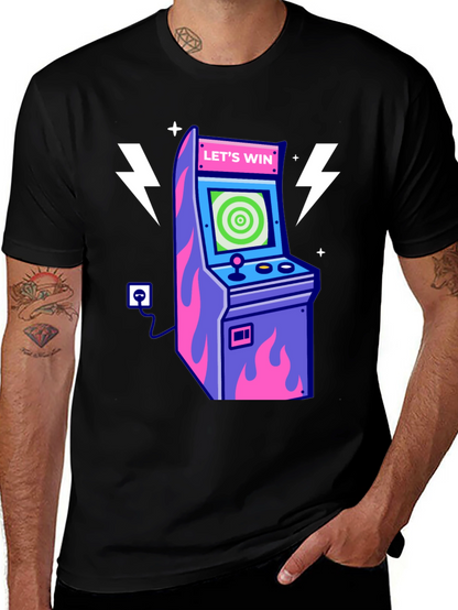 Retro Arcade Game T-Shirt - Lets Win!