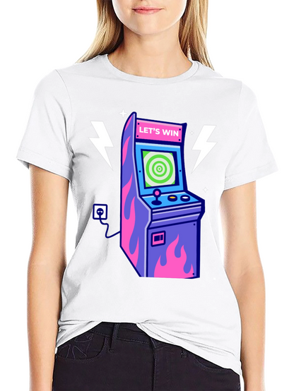 Retro Arcade Game T-Shirt - Lets Win!
