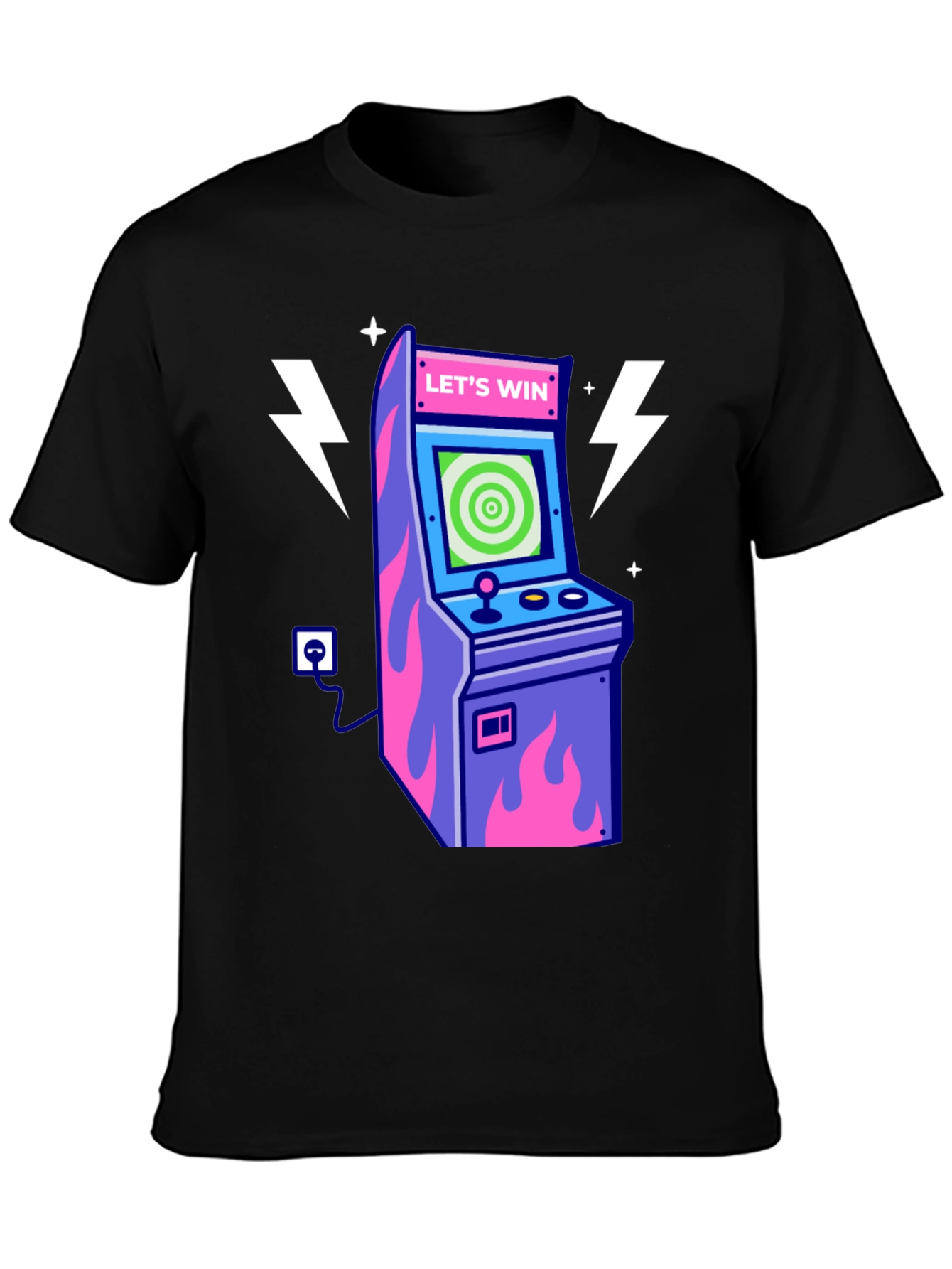Retro Arcade Game T-Shirt - Lets Win!