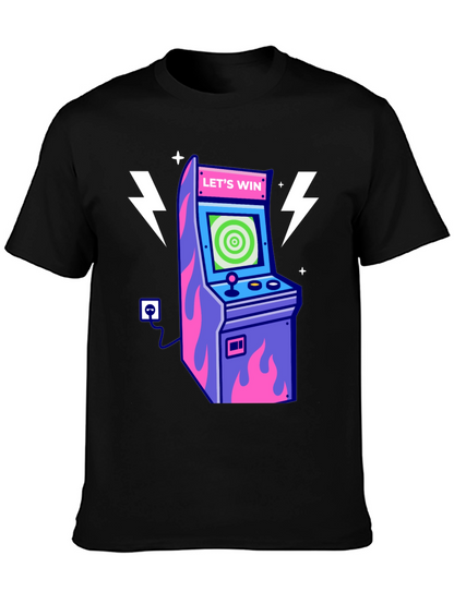 Retro Arcade Game T-Shirt - Lets Win!
