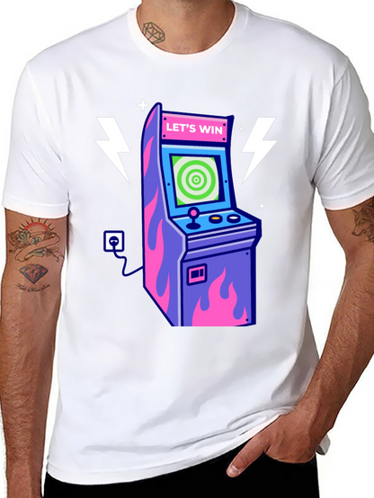 Retro Arcade Game T-Shirt - Lets Win!
