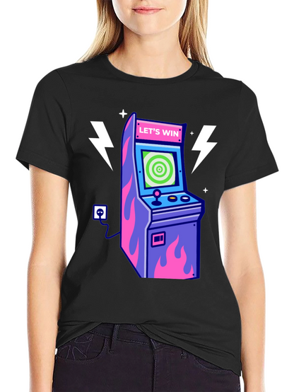 Retro Arcade Game T-Shirt - Lets Win!