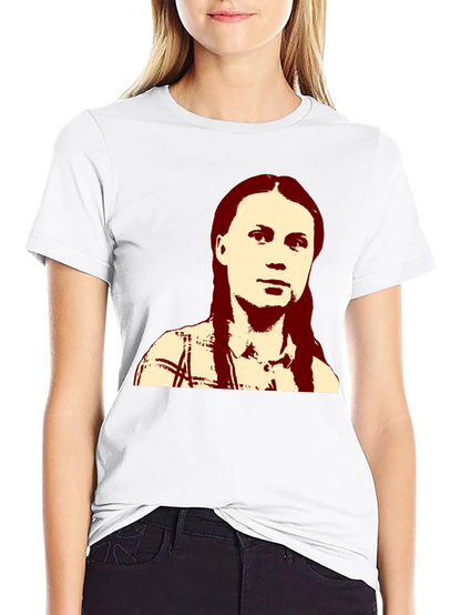 Greta Thunberg Portrait Black T-Shirt