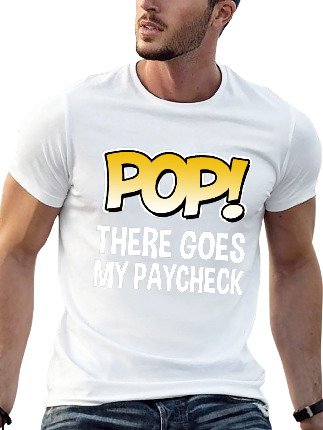 POP! There Goes My Paycheck Black Graphic T-Shirt