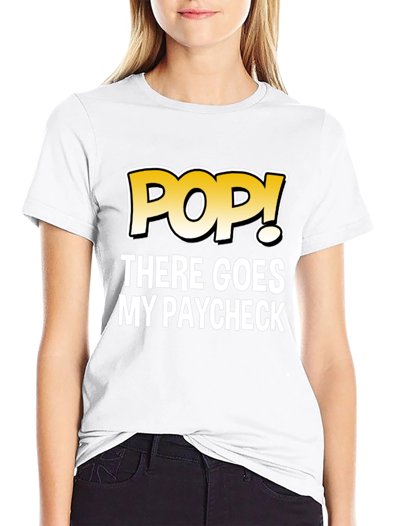 POP! There Goes My Paycheck Black Graphic T-Shirt