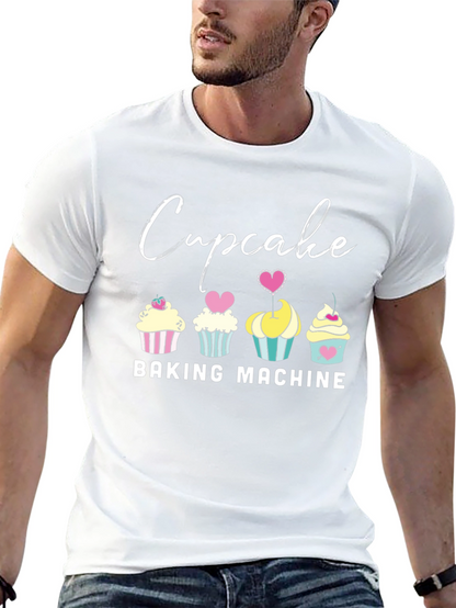 Cupcake Baking Machine Graphic T-Shirt