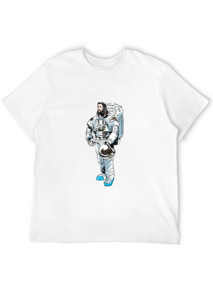 Astronaut Graphic T-Shirt - Black Cotton Tee