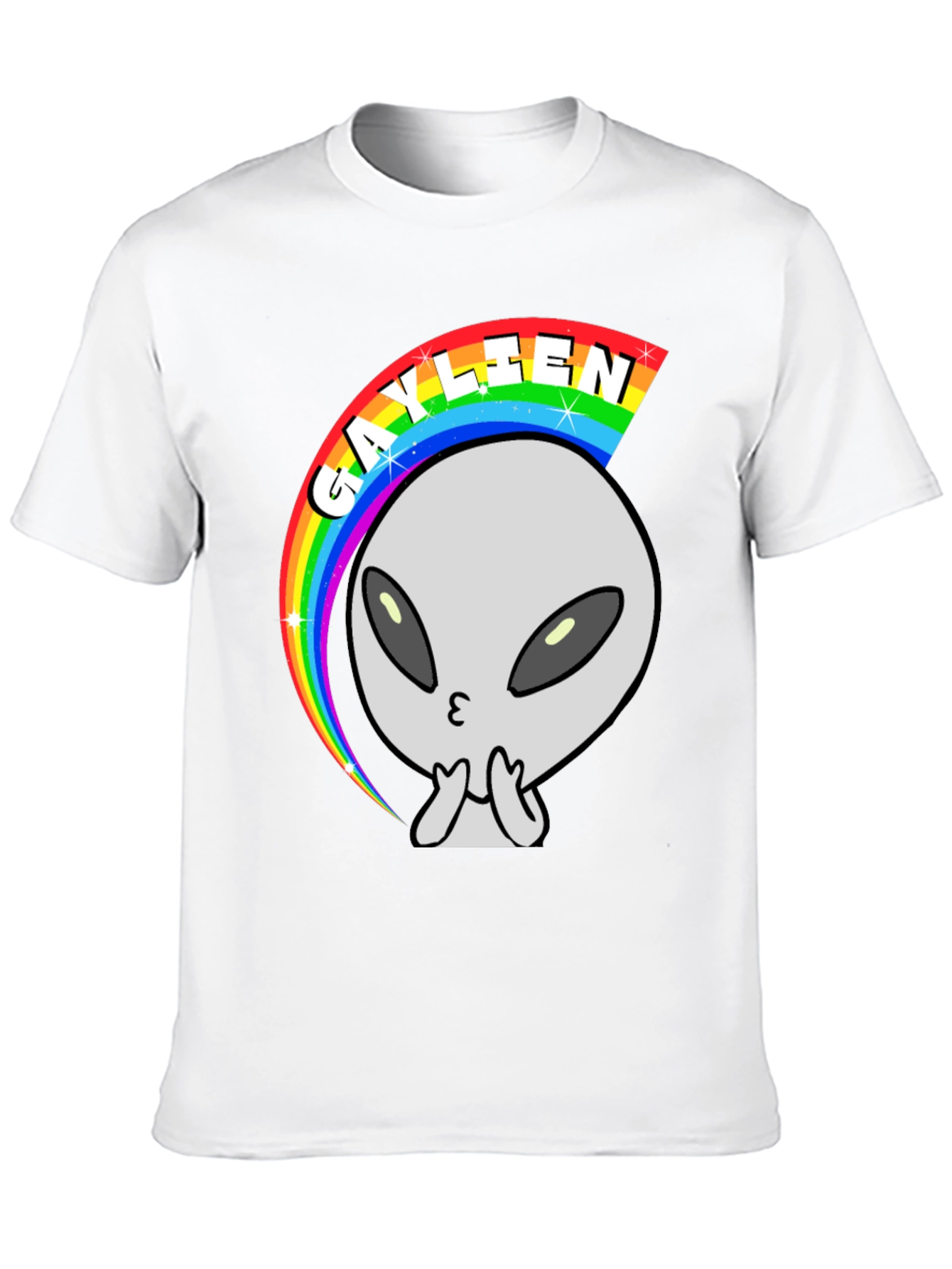 Gaylien Rainbow T-Shirt - Black