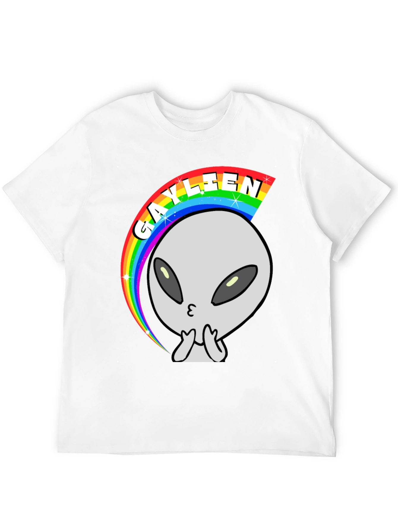 Gaylien Rainbow T-Shirt - Black