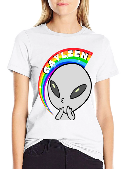 Gaylien Rainbow T-Shirt - Black