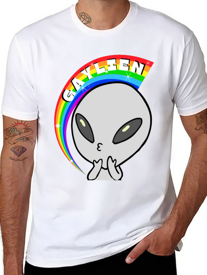 Gaylien Rainbow T-Shirt - Black