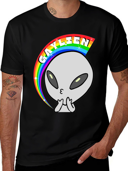 Gaylien Rainbow T-Shirt - Black