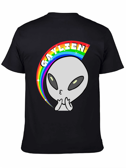 Gaylien Rainbow T-Shirt - Black