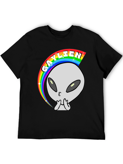 Gaylien Rainbow T-Shirt - Black