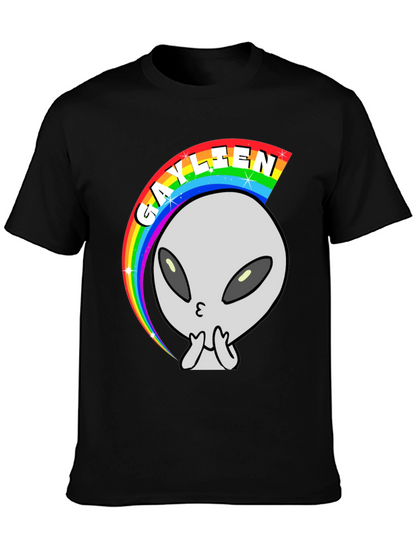 Gaylien Rainbow T-Shirt - Black