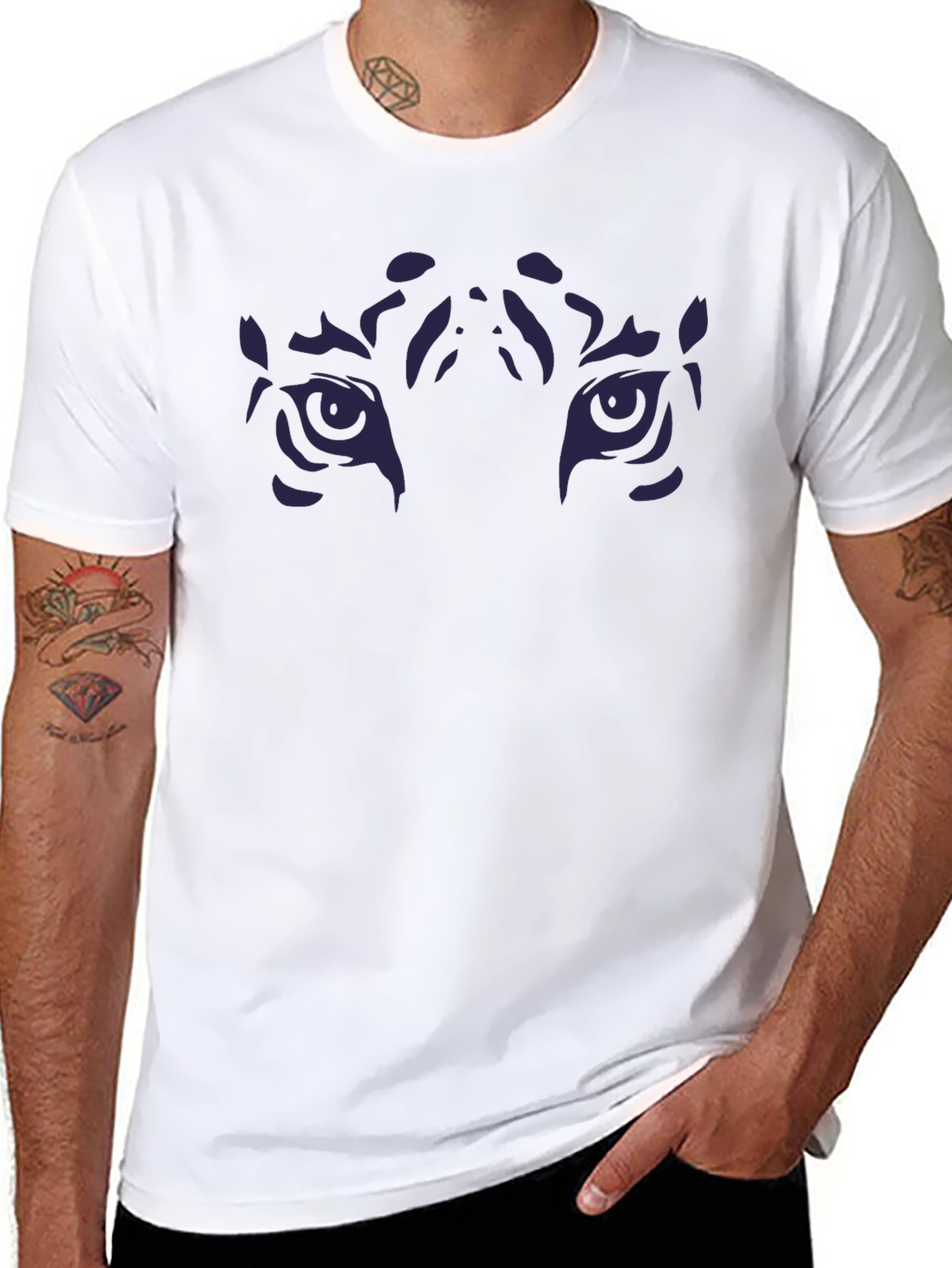 Midnight Tiger Eyes Black T-Shirt