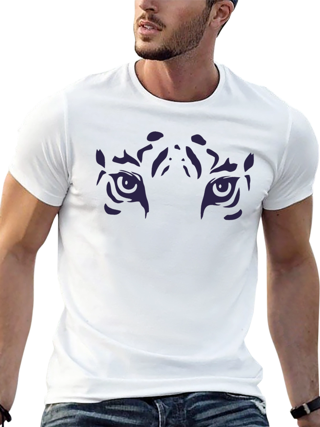 Midnight Tiger Eyes Black T-Shirt