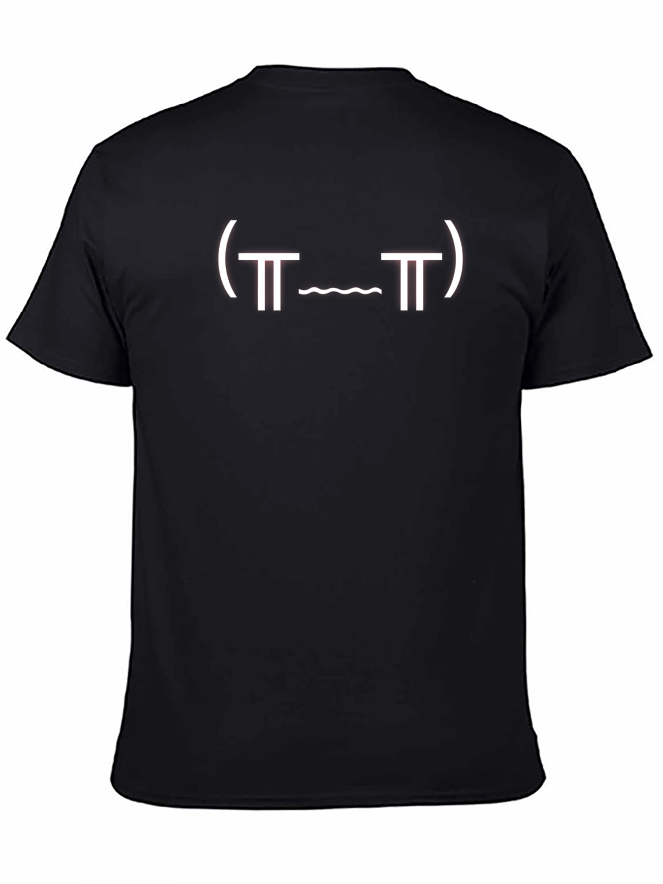 Black T-Shirt with Kawaii Face Design