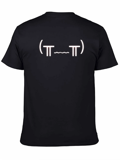 Black T-Shirt with Kawaii Face Design