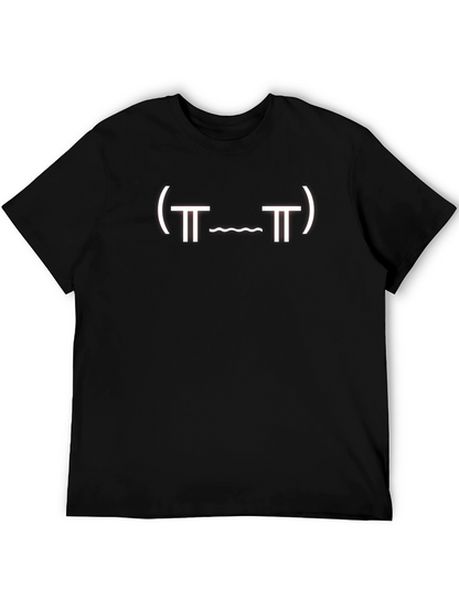 Black T-Shirt with Kawaii Face Design