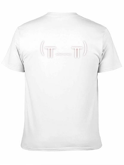 Black T-Shirt with Kawaii Face Design