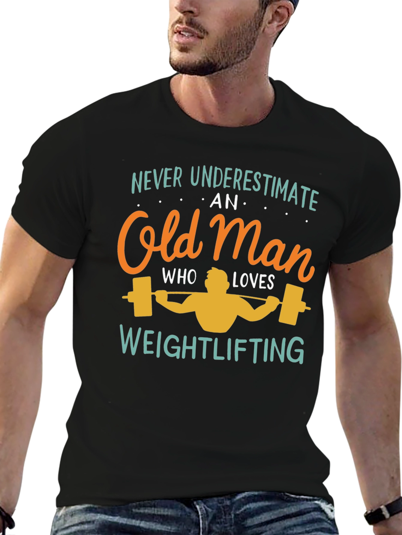 Weightlifting Old Man T-Shirt - Funny Gift