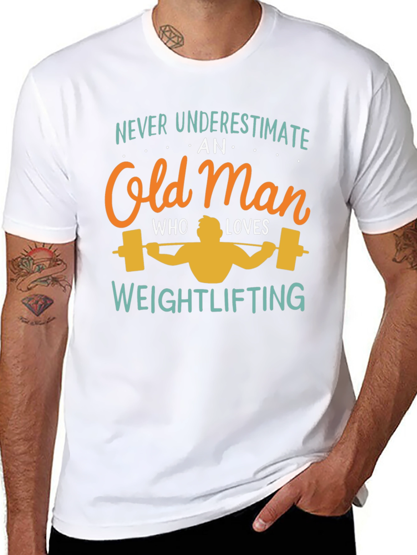 Weightlifting Old Man T-Shirt - Funny Gift