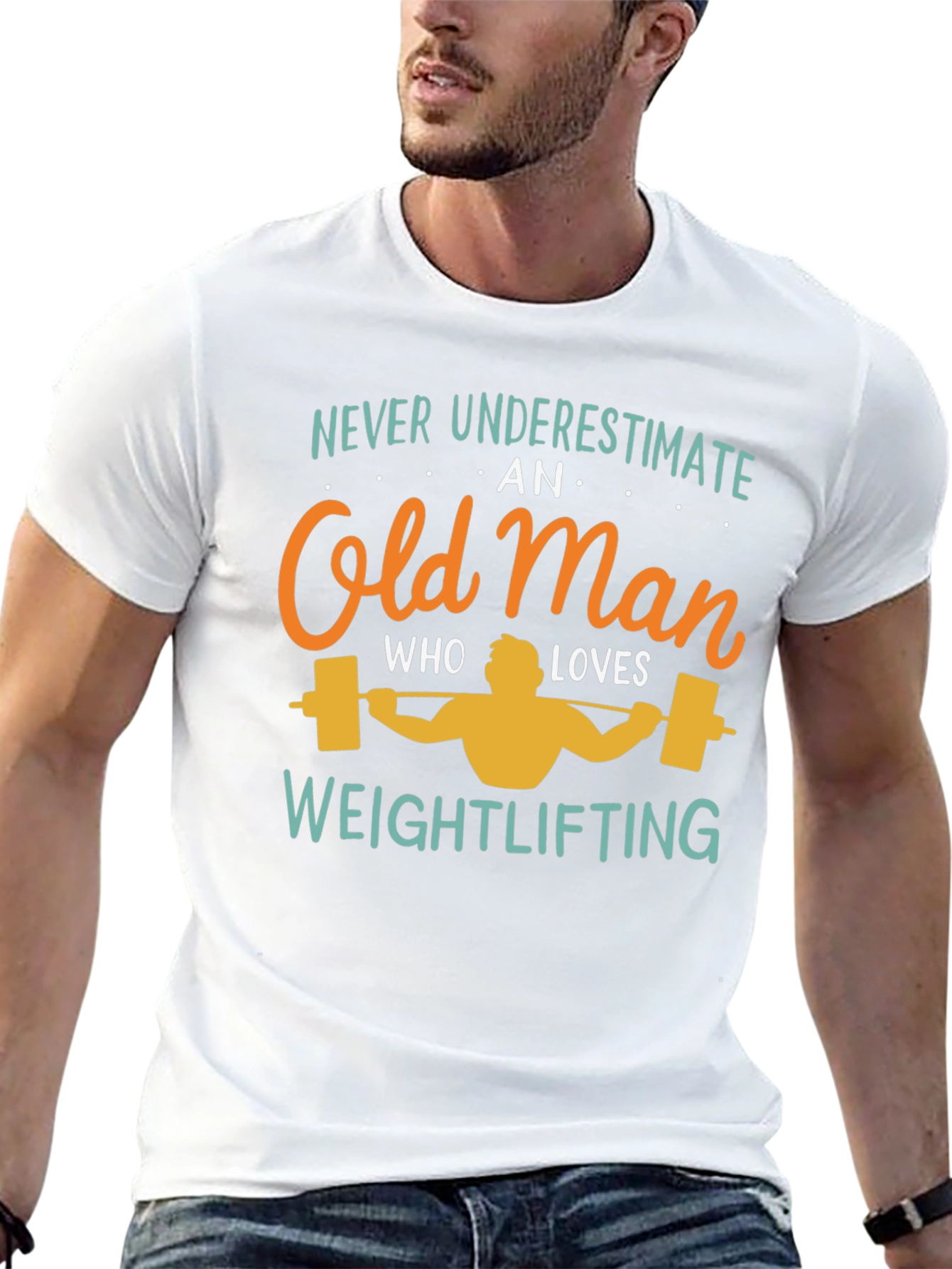 Weightlifting Old Man T-Shirt - Funny Gift
