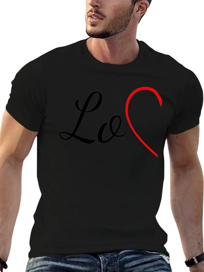 Love Heart Graphic Tee - Stylish Mens T-Shirt
