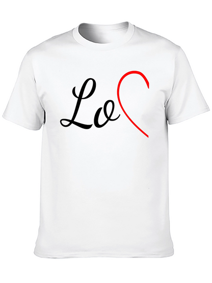 Love Heart Graphic Tee - Stylish Mens T-Shirt